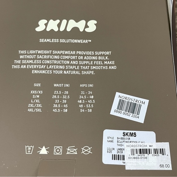 Skims Seamless Sculpting Mid Thigh Shapewear Bodysuit Plus Size 2X/3X in Umber - Picture 9 of 9